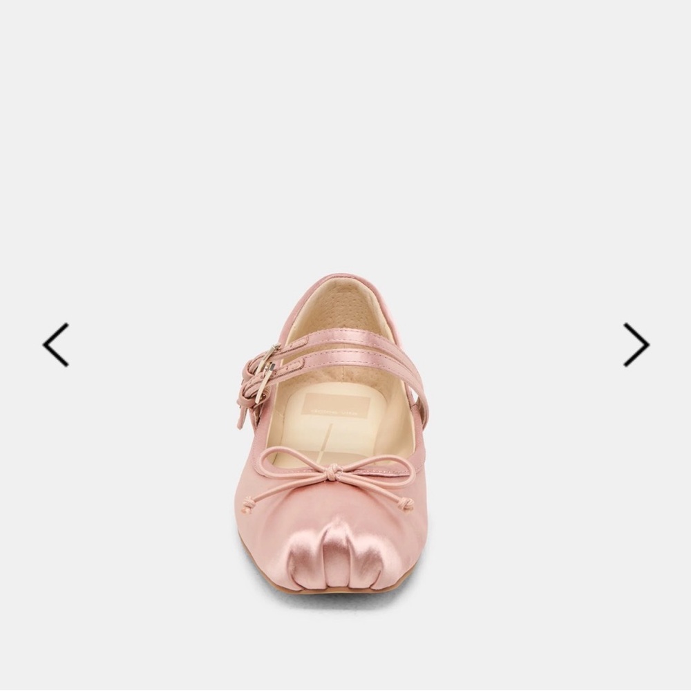 Dolce Vita Pink Flats with Bow and Straps - Picture 6 of 10